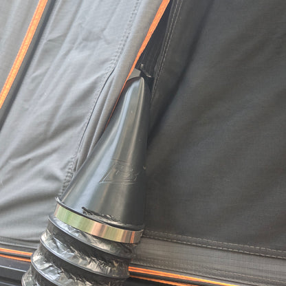 Angled Tent Heater Duct Pass-Through Adapter Port